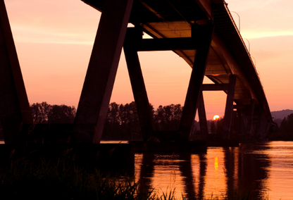lower part of bridge over river